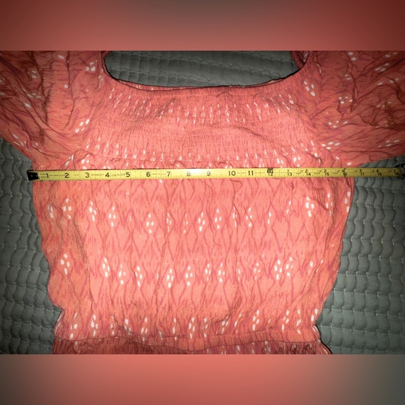 Rip Curl Orange Smocked 3/4 drape Sleeve romper size S. Worn once. EUC - Picture 11 of 13